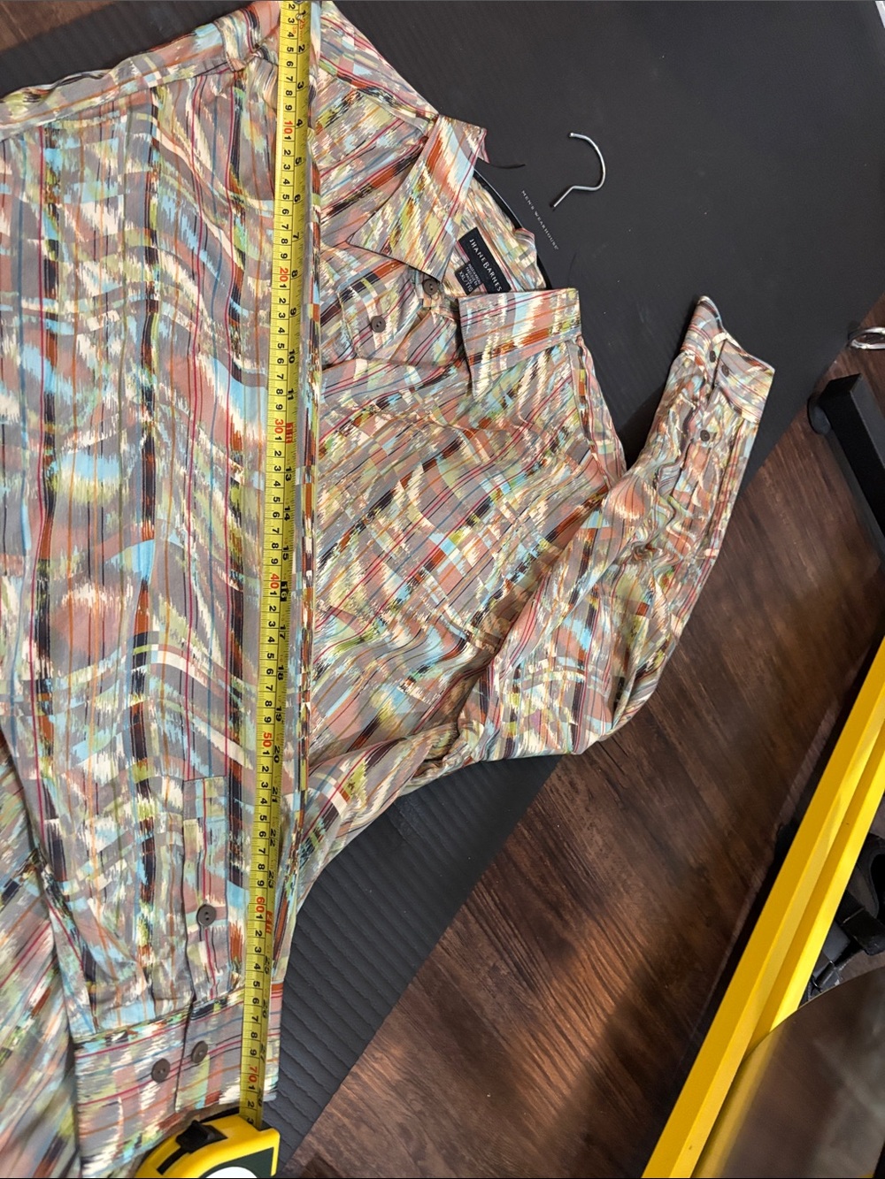 Jhane Barnes Multicolor Abstract Striped Button-Down Shirt - Picture 8 of 8
